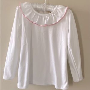 NWT The Beaufort Bonnet Company girls 4t long sleeve ruffle collar shirt.